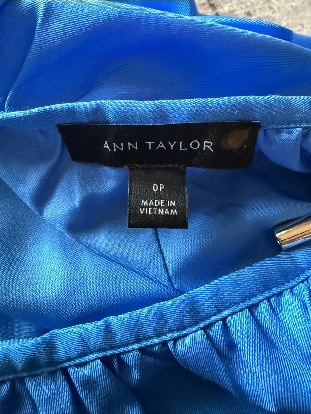 Ann Taylor Side-Tie Midi Skirt 0P Petite Maritime Blue NWOT